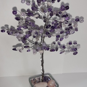 Ametiszt fa - otthon & életmód - dekoráció - asztal és polc dekoráció - gyöngyfa, ásványfa - Meska.hu