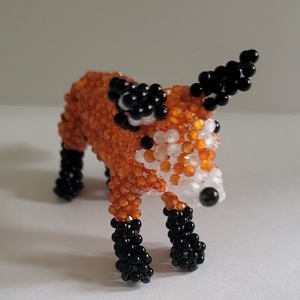 Róka, Kellékek & szerszámok, Ásvány alapanyag, Ásvány figura, Gyöngyfűzés, gyöngyhímzés, MESKA