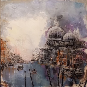 Canal Grande - Venezia, Művészet, Festmény, Akril, Festészet, Fotó, grafika, rajz, illusztráció, MESKA