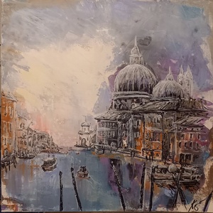Canal Grande - Venezia - művészet - festmény - akril - Meska.hu