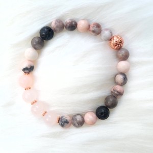 Yvonne Design cseresznyevirág jáspis ásványkarkötő rosegold díszítéssel, Ékszer, Karkötő, Ásványkarkötő, , MESKA