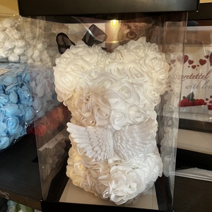 Angyalka habrózsa maci - otthon & életmód - vallás - temetkezési tárgy - sírkoszorú, kegyeleti koszorú - Meska.hu