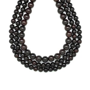 Fa golyó sötétbarna 10mm  ékszerkészítő alapanyag (füzér), Kellékek & szerszámok, Ásvány alapanyag, Ásványfüzér, , MESKA