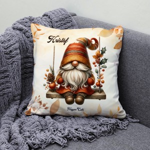 Névvel kérhető - Hintázó őszi manó mintás párna - otthon & életmód - lakástextil - párna & párnahuzat - díszpárna (belsővel együtt) - Meska.hu