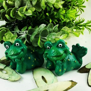 Könyöklő béka - zöld, Kellékek & szerszámok, Dekorációs kellékek, Figurák, , MESKA