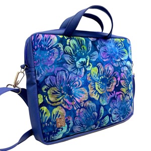 SuziartBag Kék virágos laptop táska - táska & tok - kézitáska & válltáska - válltáska - Meska.hu