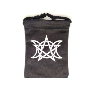 Pentagram mintás szütyő � textil ajándéktasak 13x18 cm - Meska.hu