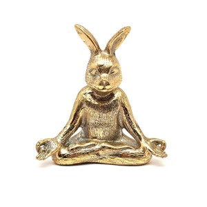 Réz figura meditáló nyúl arany 9,5x9cm, Otthon & Életmód, Dekoráció, Dísztárgy, , MESKA
