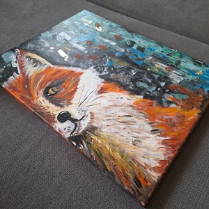 Róka akril festmény - művészet - festmény - akril - Meska.hu