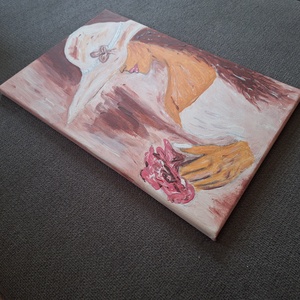 Kalapos hölgy - művészet - festmény - akril - Meska.hu Kalapos hölgy - művészet - festmény - akril - Meska.hu