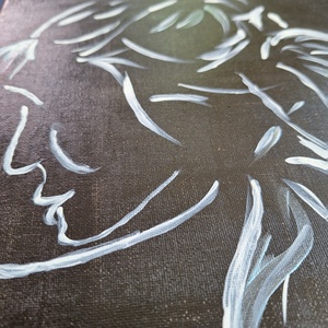 Fekete-fehér hölgy - művészet - festmény - akril - Meska.hu Fekete-fehér hölgy - művészet - festmény - akril - Meska.hu