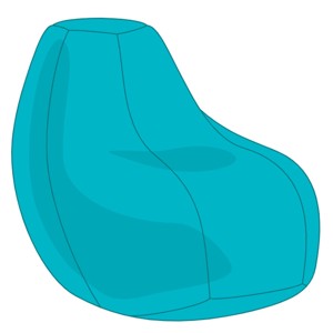 Türkiz Tini Babzsákfotel Huzat, Otthon & Életmód, Bútor, Babzsák huzat, Babzsák, , MESKA