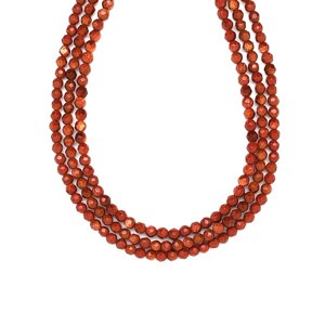 Goldstone vörös fazettált golyó AB 3-4mm, Kellékek & szerszámok, Ásvány alapanyag, Ásványfüzér, , MESKA