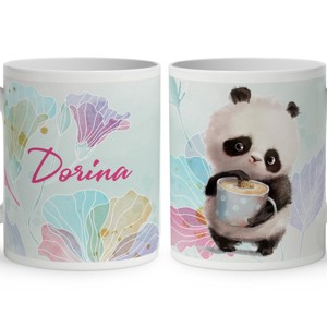 Kérd a neveddel - Kávés Panda mintás bögre, Otthon & Életmód, Konyhafelszerelés, tálalás, Tálalás, Bögre & Csésze, , MESKA