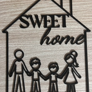 Sweet home-családi ajtódísz egyedi elképzelés alapján is  - Meska.hu