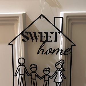 Sweet home-családi ajtódísz egyedi elképzelés alapján is  - otthon & életmód - dekoráció - ajtó- és ablak dekoráció - ajtódísz & kopogtató - Meska.hu