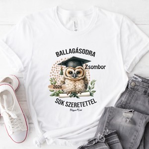 Névvel kérhető Bölcs Bagoly mintás póló Ballagásra -  - Meska.hu