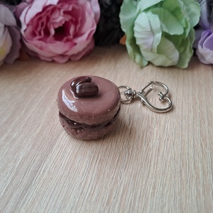 Kávés macaron kulcstartó, Táska & Tok, Kulcstartó & Táskadísz, Kulcstartó, Gyurma, MESKA