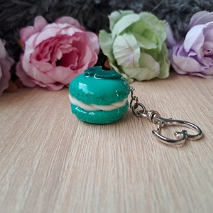 Mentás citromos macaron kulcstartó - táska & tok - kulcstartó & táskadísz - kulcstartó - Meska.hu