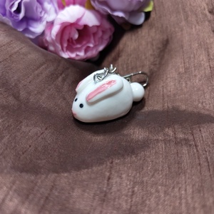 Lapu nyuszi kulcstartó - táska & tok - kulcstartó & táskadísz - kulcstartó - Meska.hu