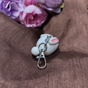 Lapu nyuszi kulcstartó - táska & tok - kulcstartó & táskadísz - kulcstartó - Meska.hu