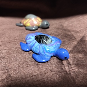 Achát hátú tengeri teki asztal barát - otthon & életmód - dekoráció - asztal és polc dekoráció - asztaldísz - Meska.hu