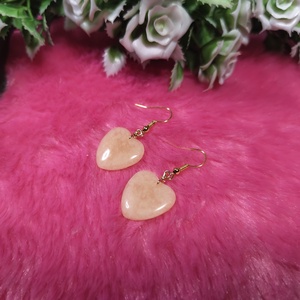 Szívecskés polyclay fülbevaló � áttetsző fehér - ékszer - fülbevaló - lógó fülbevaló - Meska.hu