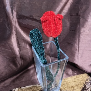 Horgolt zsenília tulipán - otthon & életmód - dekoráció - Meska.hu