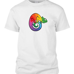Szivárványos kaméleon póló, Ruha & Divat, Női ruha, Póló, felső, Fotó, grafika, rajz, illusztráció, Mindenmás, MESKA