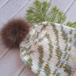  Kötött melanzs sapka babának, többszínű akril sapka meleg és hangulatos - ruha & divat - sál, sapka, kendő - fejpánt - Meska.hu