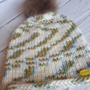  Kötött melanzs sapka babának, többszínű akril sapka meleg és hangulatos - ruha & divat - sál, sapka, kendő - fejpánt - Meska.hu