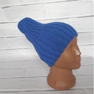 Kék kötött sapka gyerekeknek merinó és alpaka gyapjúból. Uniszex, így fiúknak és lányoknak is megfelelő - Meska.hu