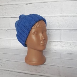 Kék kötött sapka gyerekeknek merinó és alpaka gyapjúból. Uniszex, így fiúknak és lányoknak is megfelelő - ruha & divat - gyerekruha - Meska.hu