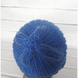 Kék kötött sapka gyerekeknek merinó és alpaka gyapjúból. Uniszex, így fiúknak és lányoknak is megfelelő - ruha & divat - gyerekruha - Meska.hu