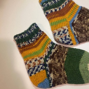 Gyerekzokni mérete EU27-28 vagy 17 cm. kézzel kötött gyerekzokni, nagyon meleg otthon. BABY, tipegő, gyermek gyapjú zo - karácsony - mikulás - mikulás zsák, zokni, csizma - Meska.hu