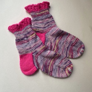  Puha gyapjú forró rózsaszín zokni EU 31-32 20,0 cm lányok zokni alvó zoknik Otthoni széles zokni Kötött gyapjú zokni gy - baba - mama - babaruházat - babazokni - Meska.hu