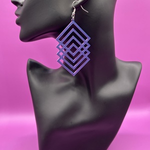 2color geometrikus fülbevaló , Ékszer, Fülbevaló, Lógó fülbevaló, Ékszerkészítés, MESKA