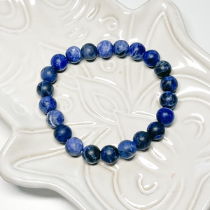 Matt szodalit ásvány karkötő - Meska.hu