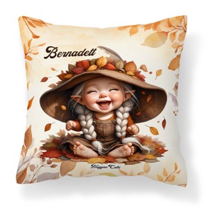 Névvel kérhető - Tündéri őszi manó lány mintás párna, Otthon & Életmód, Lakástextil, Párna & Párnahuzat, Díszpárna (belsővel együtt), , MESKA