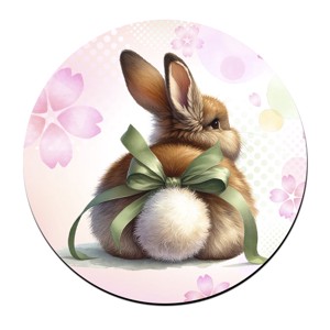 6 db cuki húsvéti nyuszi popsi kör alakú alátét szett (#37) - ünnepi díszek, dekorációk - húsvéti díszek és dekorációk - húsvéti tálalás - Meska.hu