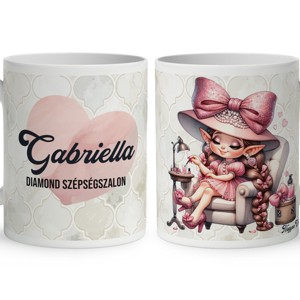 Névvel kérhető - Szépséges Körmös manólány mintás bögre, Otthon & Életmód, Konyhafelszerelés, tálalás, Tálalás, Bögre & Csésze, , MESKA