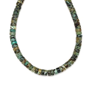 Türkiz afrikai korong 4-5x2-3mm  ékszerkészítő alapanyag (füzér), Kellékek & szerszámok, Ásvány alapanyag, Ásványfüzér, , MESKA