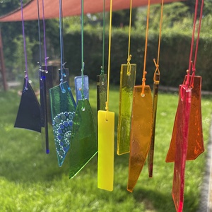 Üveg  csakra szélcsengő  - otthon & életmód - dekoráció - fali és függő dekoráció - függődísz - Meska.hu