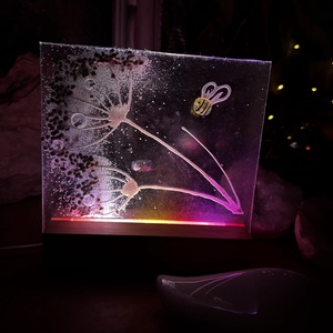 Világító üvegdísz Valentin napra..  - otthon & életmód - dekoráció - asztal és polc dekoráció - díszüveg - Meska.hu