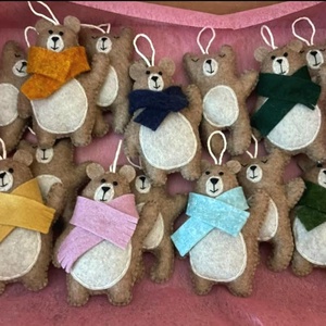 Karácsonyfa dísz - maci  - karácsony - karácsonyi lakásdekoráció - karácsonyfadíszek - Meska.hu