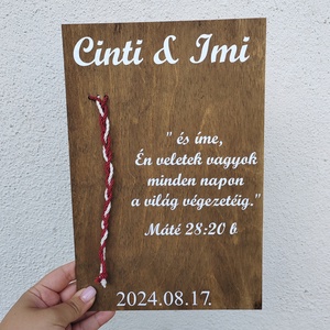 Kötél ceremónia - választható felirattal, Esküvő, Emlék & Ajándék, Nászajándék, Ceremónia szett, Famegmunkálás, MESKA