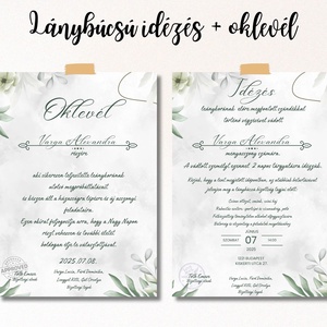 Lánybúcsú idézés + oklevél - esküvő - lánybúcsú - Meska.hu