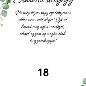 Esküvői kaparós sorsjegy - esküvő - meghívó & kártya - meghívó - Meska.hu