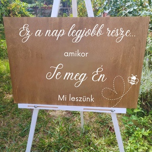 Te meg én - Esküvői fa tábla - Meska.hu