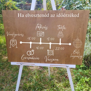 Program tábla 60x40cm, Esküvő, Dekoráció, Tábla & Jelzés, Famegmunkálás, MESKA